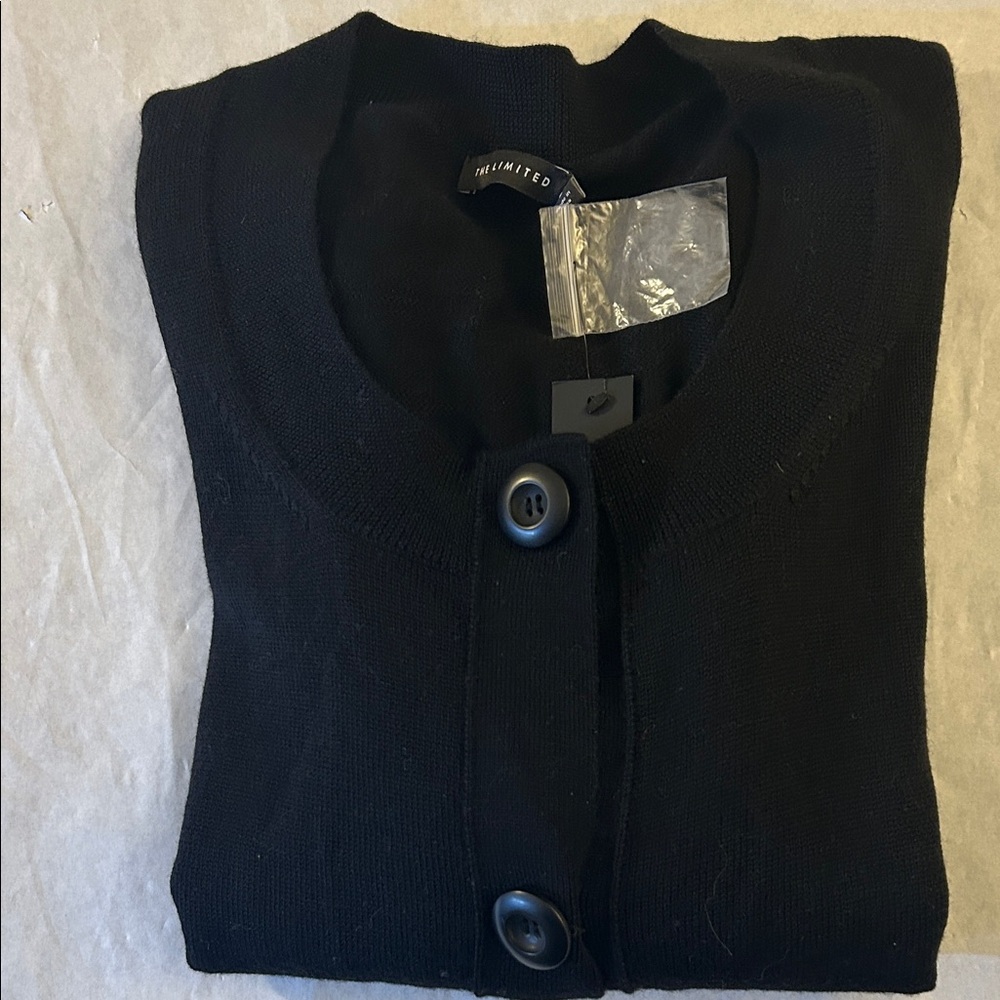 The Limited Black Crewneck Button-Front Cardigan - Picture 8 of 8